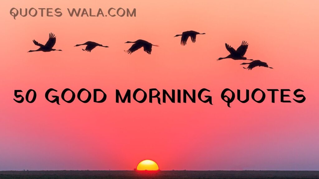 50+GOOD MORNING QUOTES